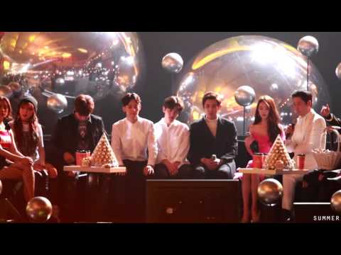 151227 SBS 가요대전 원숭이띠 인터뷰 대기, 퇴장 백현 종대 찬열