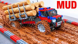 NEW 20 LEGO Technic Cars Carry 1000g Wood Through Mud – Who Wins?