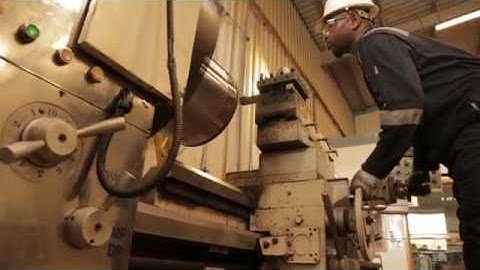 Megabore lathe in action
