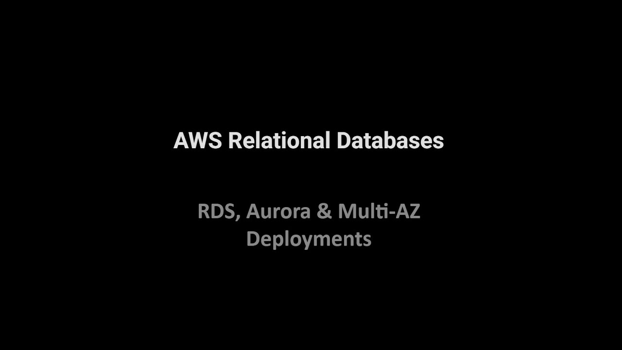 AWS Relational Databases - RDS vs Aurora explained!