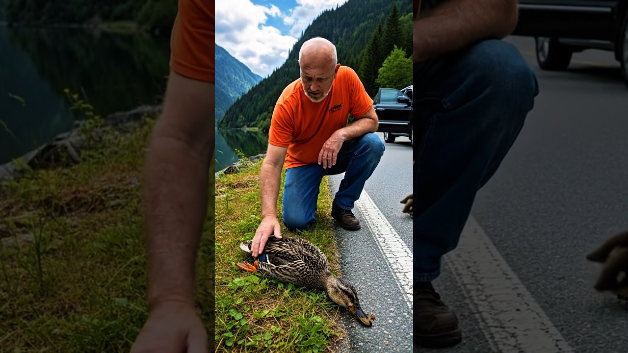 A Kind Hearted Man Helped a Sick Duck.