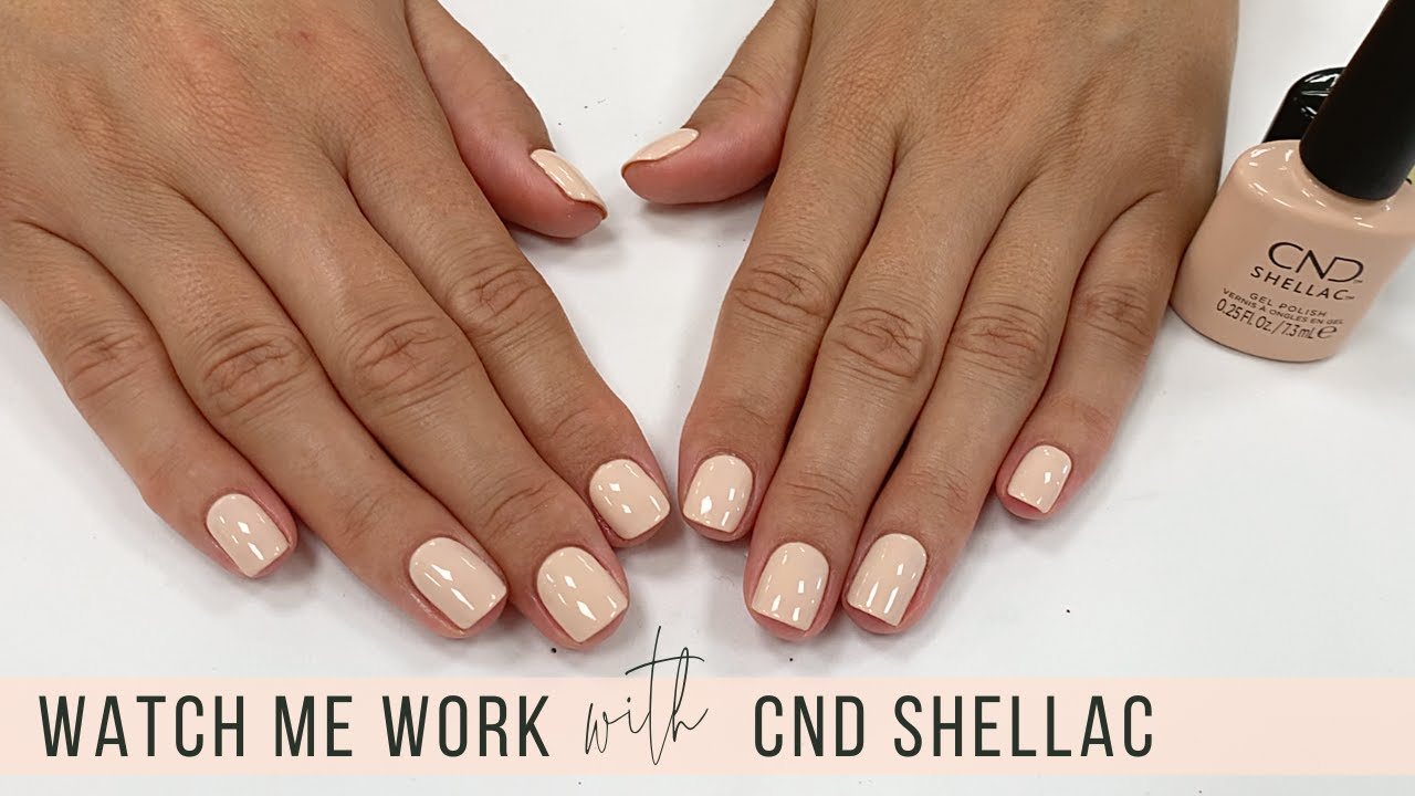 Noninvasive Manicure with CND Shellac 'Linen Luxury' [Watch Me Work