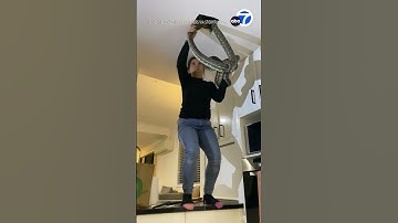 Queensland snake catcher pulls two sparring carpet pythons from roof