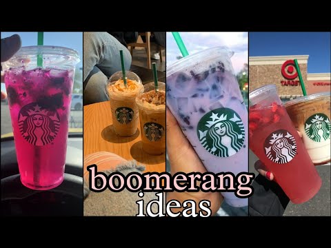 Starbucks Boomerangs ideas / creative ideas for insta/snapchat / videos ideas