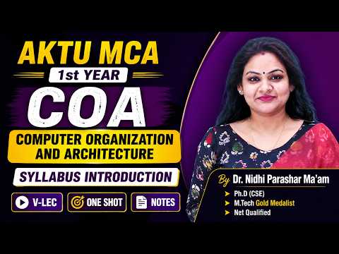 MCA 1st Year COA Syllabus Introduction I By Dr. Nidhi Parashar Ma'am I Gateway Classes