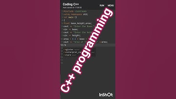 Calculate area of triangle in C++ programming language | C++ code | CPP language |
