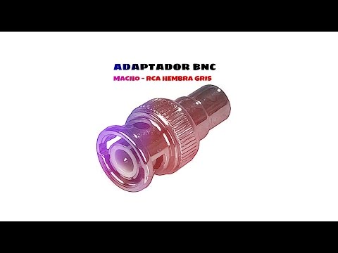Video de Adaptador BNC macho - RCA hembra  Gris