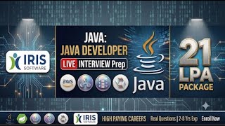 🔥 Iris Software Java Developer LIVE Interview | Spring Boot | Microservices | AWSCloud | JPA | SQL🎖️ Java Interview Prep Spring Boot And Microservices Interview Questions For Experienced Live Mock