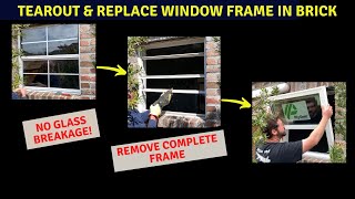 Window replacement on a brick home without glass breakage!