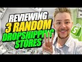 I Reviewed 3 Random Shopify Dropshipping Stores...