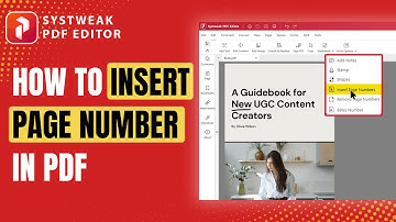 How to Insert/Add Page Numbers in PDF | Systweak PDF Editor #Tutorial_40 #InsertPageNumbers