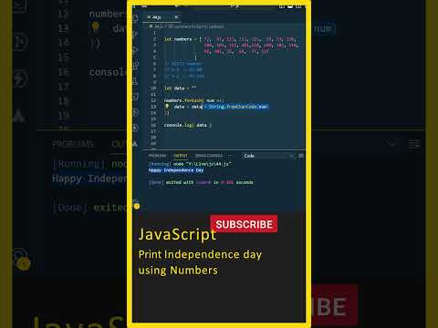 Independence Day Wishes Using Numbers, JavaScript Tutorial, JavaScript Telugu, JavaScript Interview