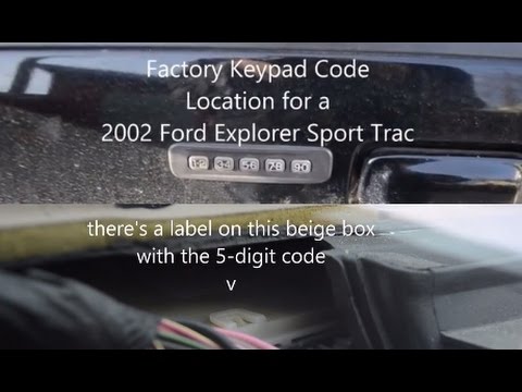 Door key code 2002- up Ford Explorer/Mountainee/Expedit... | Doovi