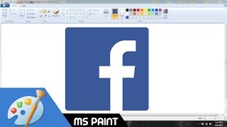 How to Draw Facebook logo in MS Paint from Scratch!