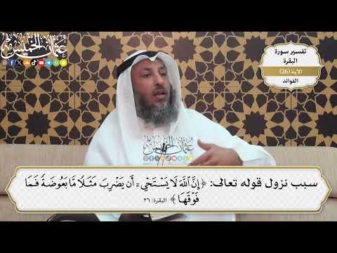70- سبب نزول قوله تعالى:(إن الله لا يستحيي أن يضرب مثلاً ما بعوضة فما فوقها) - عثمان الخميس