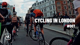 Cycling in London 4K  Cycle Superhighways 6 & 3 during rush hour