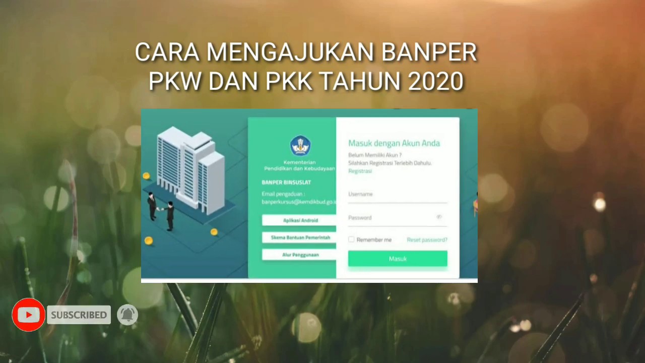 Pkw Pkk Banper Binsuslat Kemdikbud Tahun 2020 Youtube