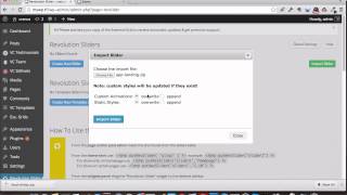 How to import rev slider