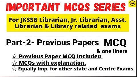 Library related Important MCQ