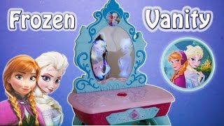 FROZEN Elsa & Anna Crystal Kingdom Vanity Toys Video