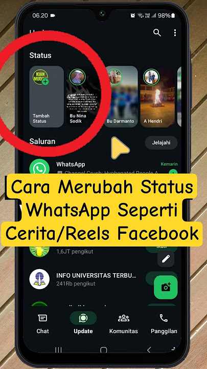 Cara Merubah Status WhatsApp Seperti Cerita Facebook atau Reels Facebook #statuswhatsappceritafb