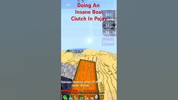 Doing And Insane Boat Clutch In Pojav #minecraft #pojavalauncher #pvp #minecraftmanhunt