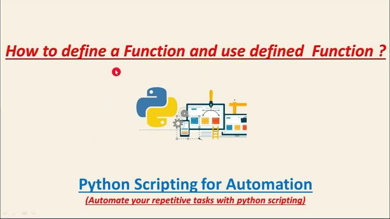 How to define a Function and How to use defined Funtion - YouTube