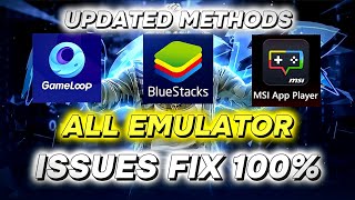 ALL EMULATOR CRASHS FIXED I BLUESTACK AUTO CLOSE PROBLEM SOLVED | UPDATED METHODS ⚡