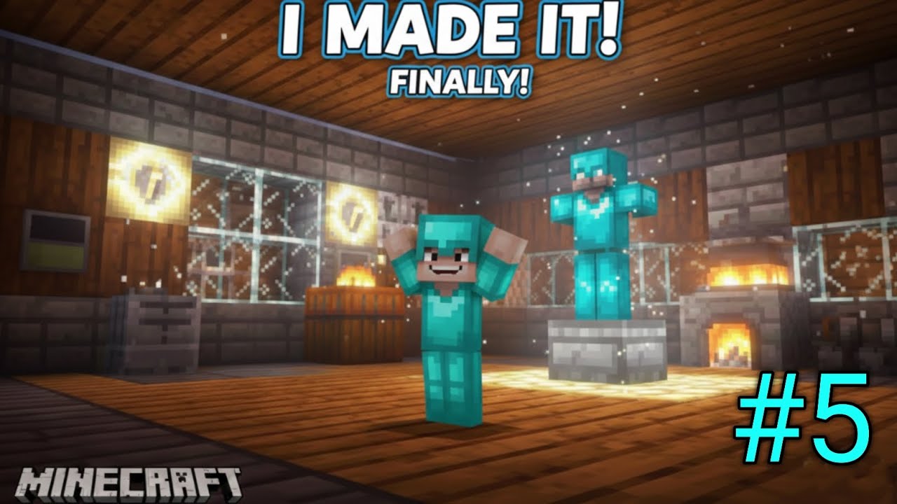 I Finally Made Diamond Armour In Minecraft 