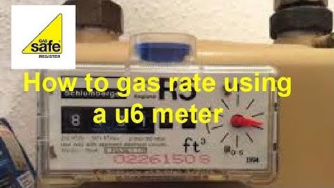 HOW TO GAS RATE USING A U6 GAS METER, a quick guide on how to gas rate using a u6 gas meter.