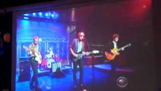 Deer Tick watching "Deer Tick on Letterman"