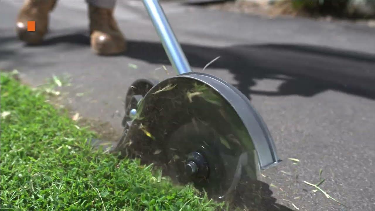 AEG 18V/58V 204MM Edger Attachment (AEDG10) in action YouTube