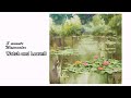 [ 3 minute Watercolor - Watch and Learn ] Water lily pond  NAMIL ART