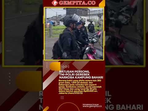 Aparat Gabungan TNI-Polri Gerebek Kampung Narkoba di Jakarta