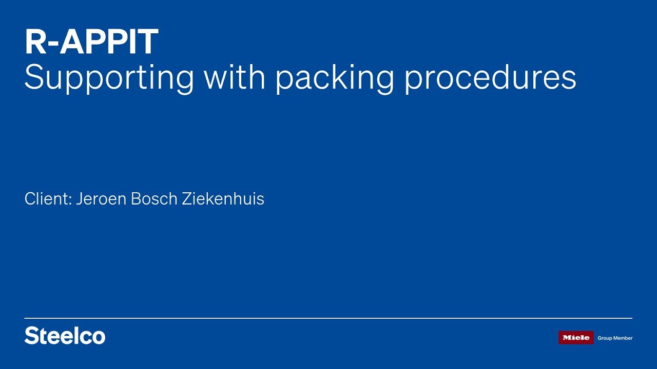 R-APPIT arrives in the Netherlands | CSSD Solutions | Steelco Group (DE)