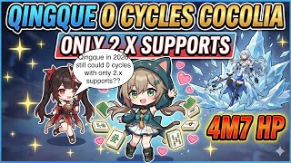 Qingque 0 cycles MoC 12 HSR 3.8 Cocolia 4M7 HP with only 2.x supports!