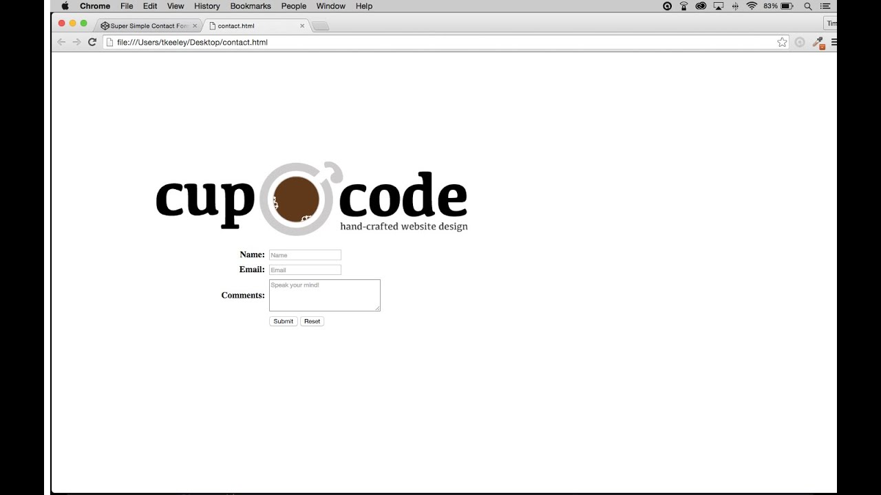 basic contact information form