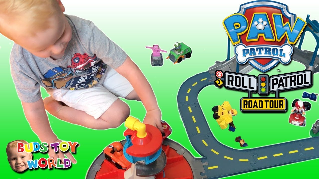 UNBOXING AND REVIEW OF THE LAUNCH N ROLL LOOKOUT TOWER! PAW PATROL ON THE DOUBLE! REVIEW TRACK SET
