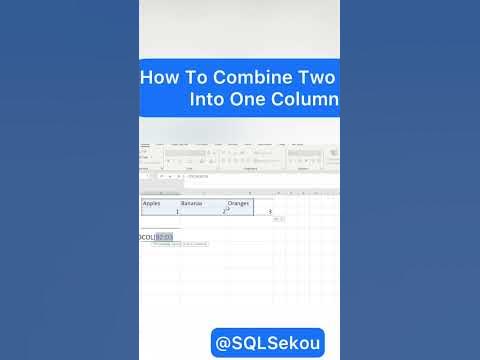 How to combine two rows into one column #excel #shorts - YouTube