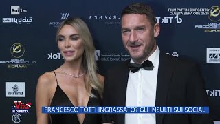 Francesco Totti insultato per la sua forma fisica - La vita in diretta - 03/01/2023