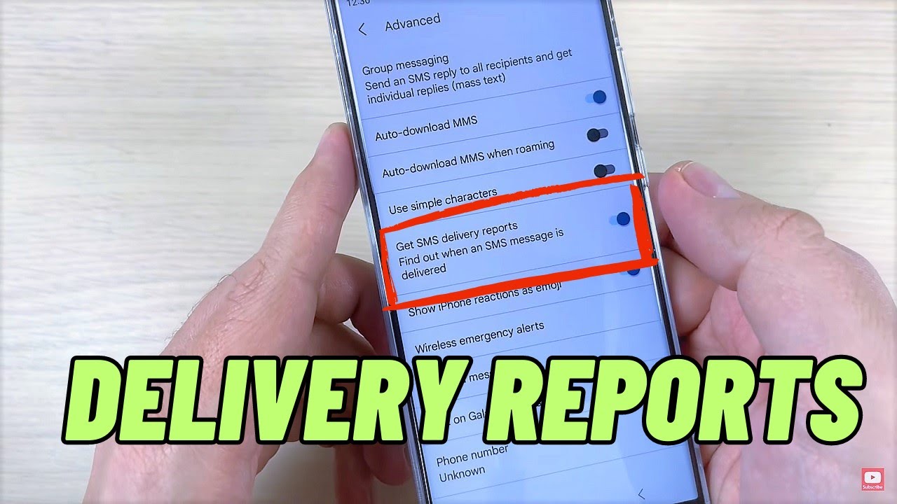 How To Enable Disable SMS Text Messages DELIVERY REPORTS On Samsung