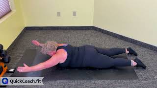 Bodyweight Prone Y Raise | Exercise Demo | Coaching Software | QuickCoach screenshot 5