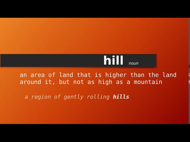 HILL meaning, definition & pronunciation, What is HILL?