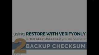 Famous The Truth About SQL Server Backup Verification Using The GUI Profile