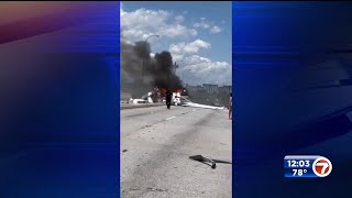 Good Samaritans who ran to help victims after plane hit SUV on Haulover Inlet Bridge speak out