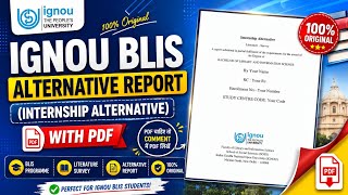 BLIS Literature Survey Report ll BLIS Internship Alternative ll BLII230 ll Library Science IGNOU