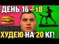 Похудение в домашних условиях. Не сдаюсь и иду к цели - похудеть на 20 кг за 150 дней. День 16-18