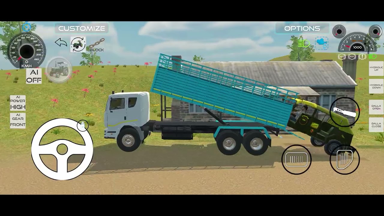 2 Truck se 2 Tempu delivery 🚚 #automobile #gaming #indiantractor3d  