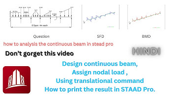 Problem 3 | Designing a Continuous Beam in STAAD Pro | SFD & BMD Calculation | step-by-step