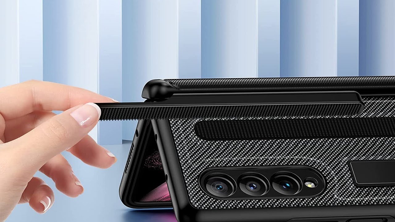 For Samsung Galaxy Z Fold 4 Case With S Pen Holder Wrist Strap